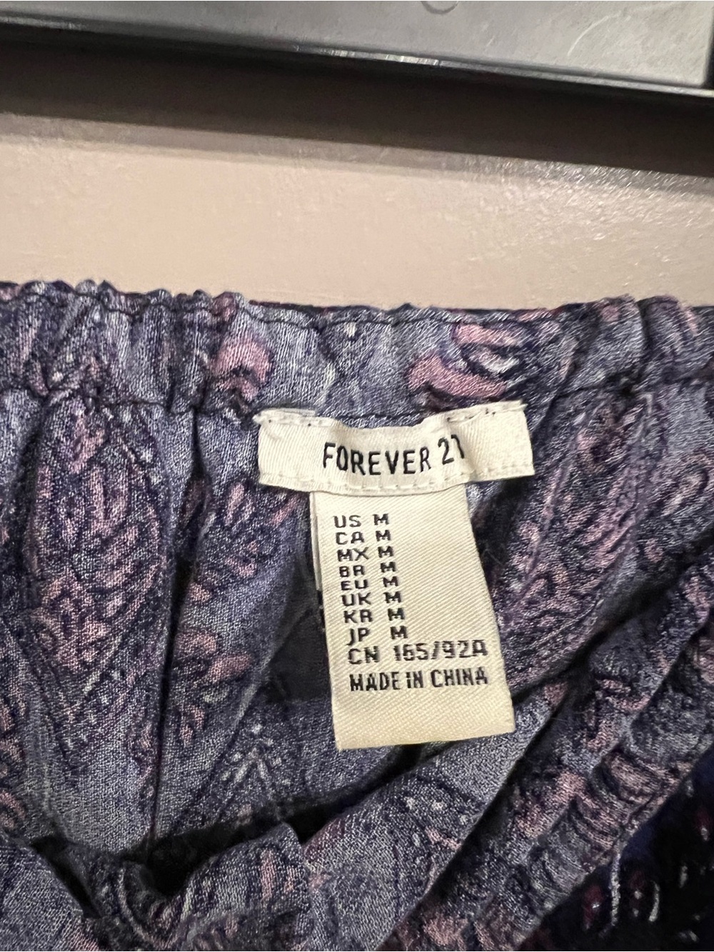 Forever 21 Purple and Navy Printed Strapless Flowy Maxi Dress - Picture 5 of 8